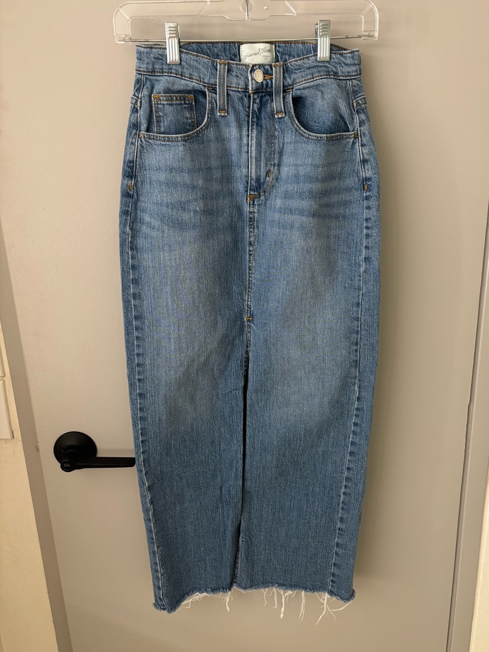 Universal Thread Blue Denim Maxi Skirt